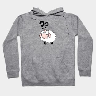 White sheep with question mark Hoodie